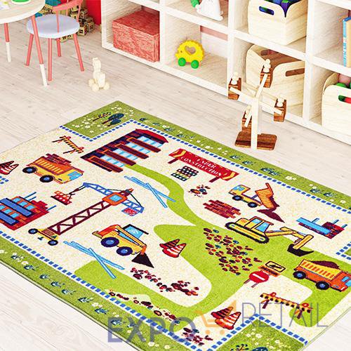 Коврик CONFETTI KIDS CONSTRUCTION ANTI-SLIP  133х190см