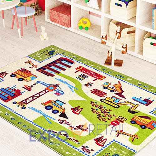 Коврик CONFETTI KIDS CONSTRUCTION ANTI-SLIP  133х190см