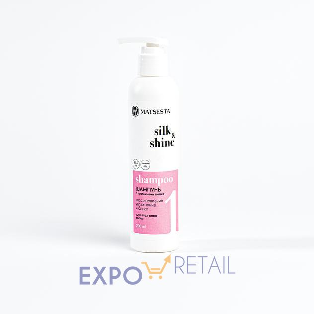 SILK & SHINE SHAMPOO.  ШАМПУНЬ С ПРОТЕИНАМИ ШЕЛКА