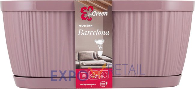 Горшок для цветов InGreen BARCELONA 2,7л, 275х145мм овальный