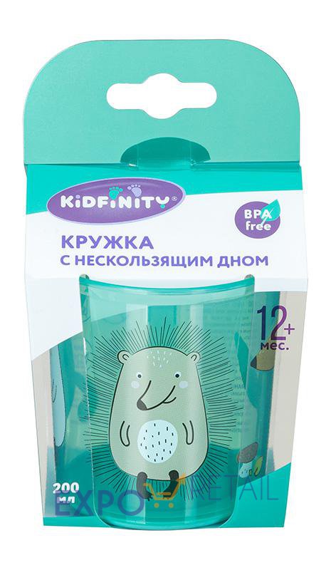 Кружка детская Kidfinity с декором и нескользящим дном 200 мл