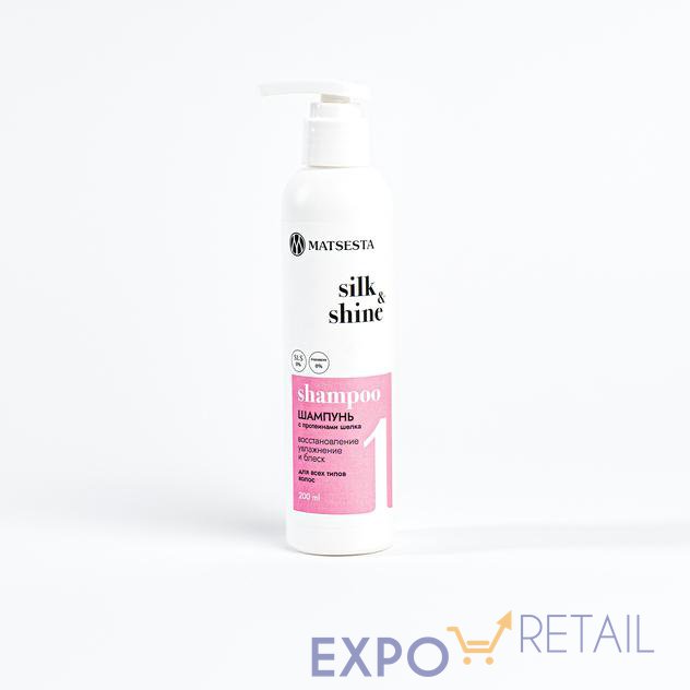 SILK & SHINE SHAMPOO.  ШАМПУНЬ С ПРОТЕИНАМИ ШЕЛКА