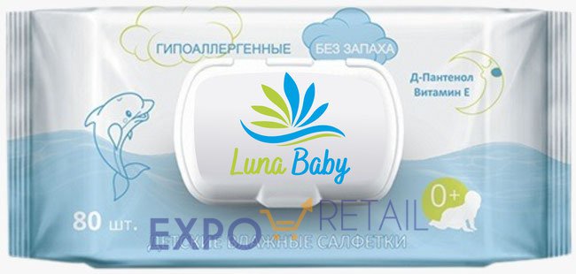 Влажные салфетки «Luna baby»